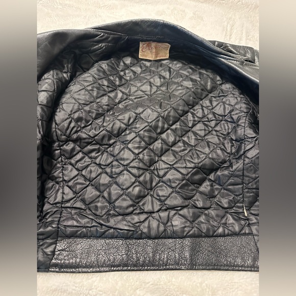 Excelled Vintage Classic Biker Leather Jacket - Picture 9 of 13